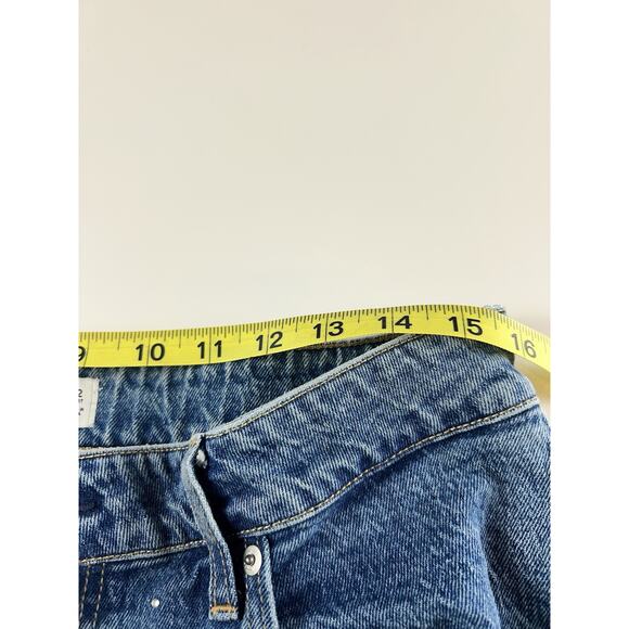 Abercrombie & Fitch 90s Relaxed High Rise Jeans 32 Short Curve Love Rhinestones - Picture 5 of 11